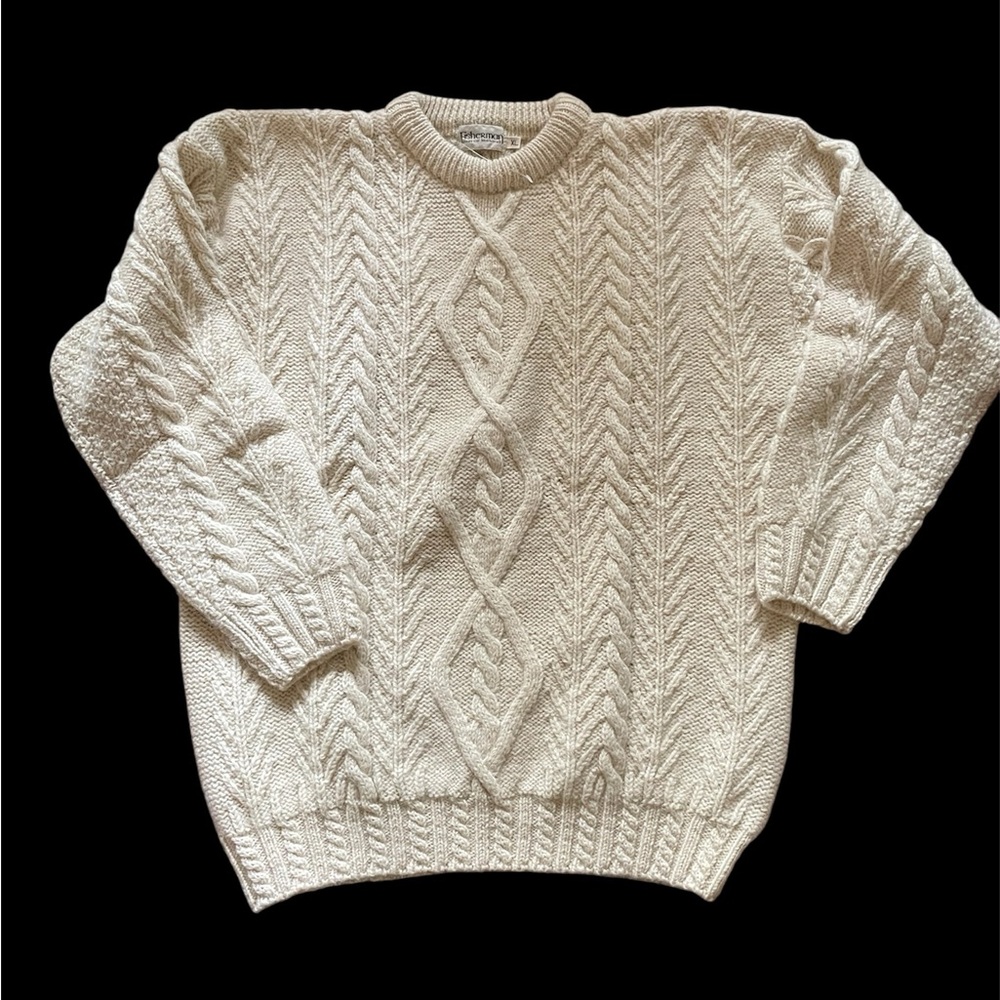 Fisherman Out of Ireland Aran Wool and Alpaca Sweater